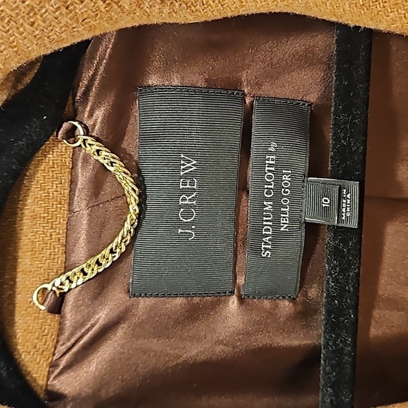 💕J. CREW💕 Cocoon Coat in Italian Stadium-Cloth Wool Blend ~ Heather Acorn 10 - Picture 13 of 16